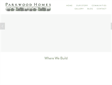 Tablet Screenshot of parkwoodhomes.com